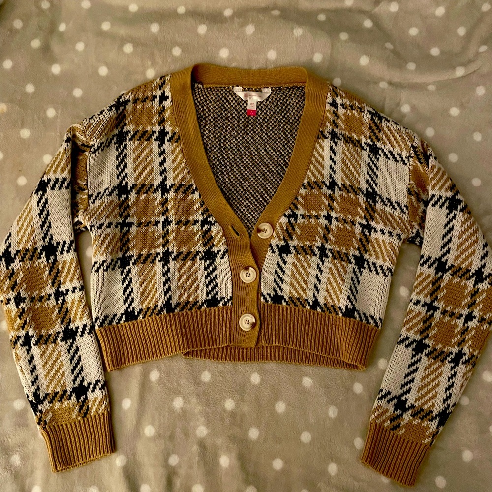 No boundaries print cropped cardigan